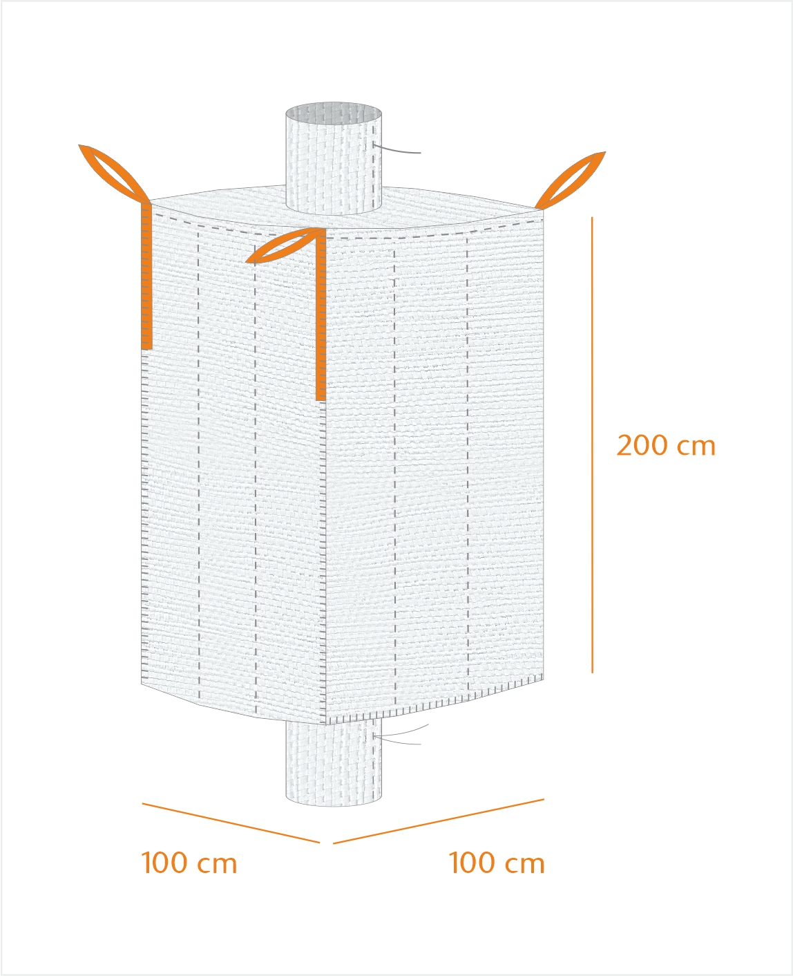 BigBag Spezial-Lösungen 100x100x200cm, formstabil