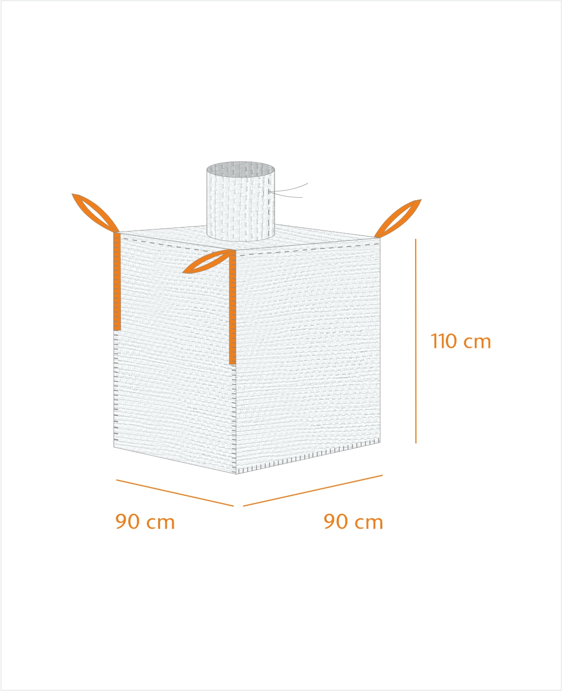 BigBag Einlauf 90x90x110cm