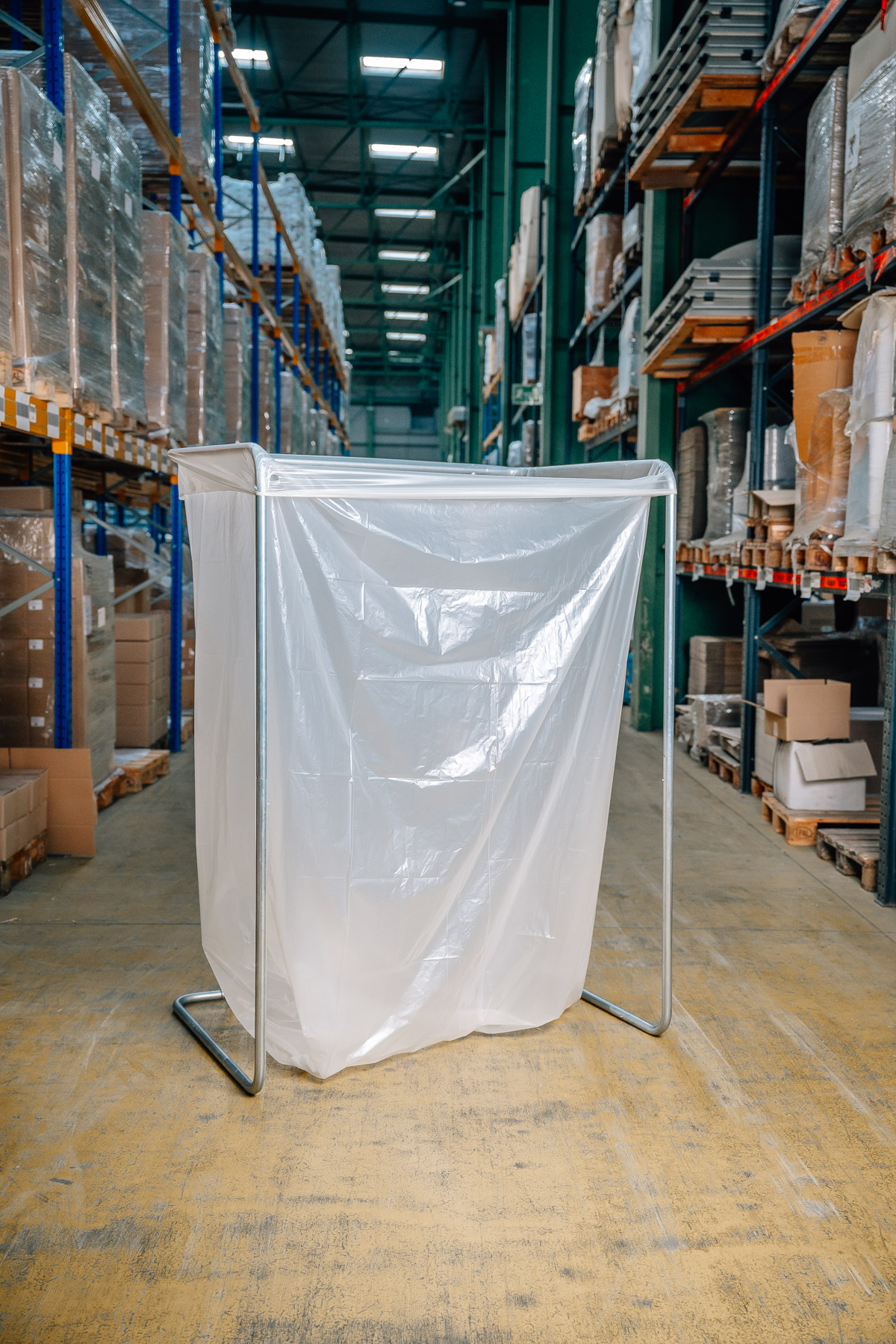 Sackständer mit 2 Rädern für 2500 Liter Wertstoffsack