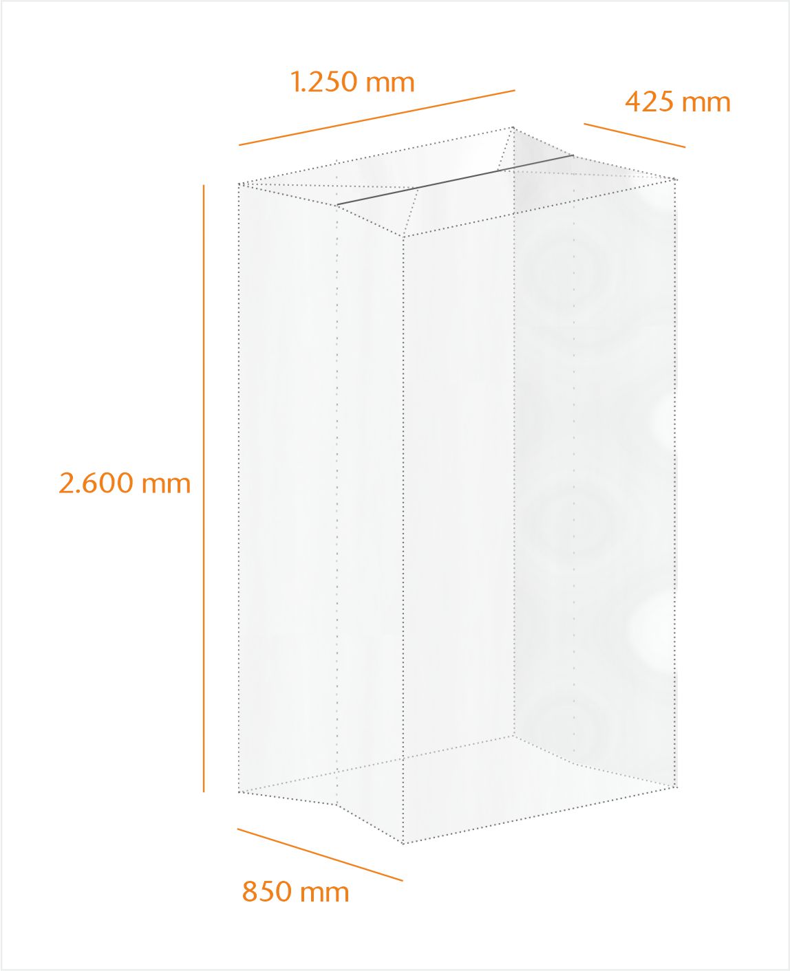 Schrumpfhaube 2600er Länge Europalette, Typ 150