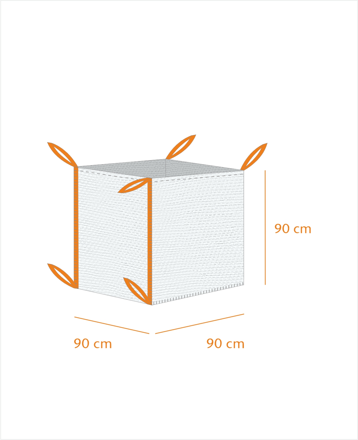 BigBag Standard 90x90x90cm mit 2 Bodenschlaufen